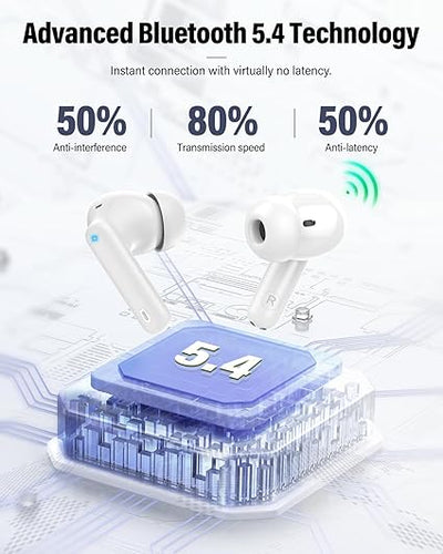 Wireless Earbuds, Bluetooth 5.4 Headphones